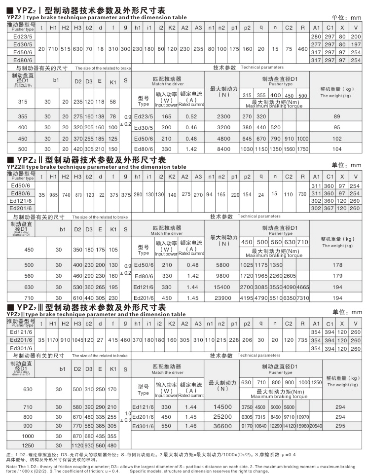 YPZ2系列电力液压臂盘制动器03