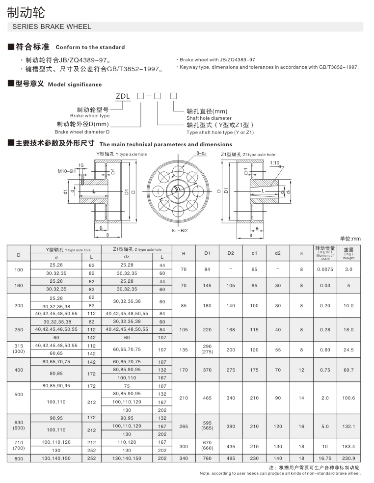 制动轮